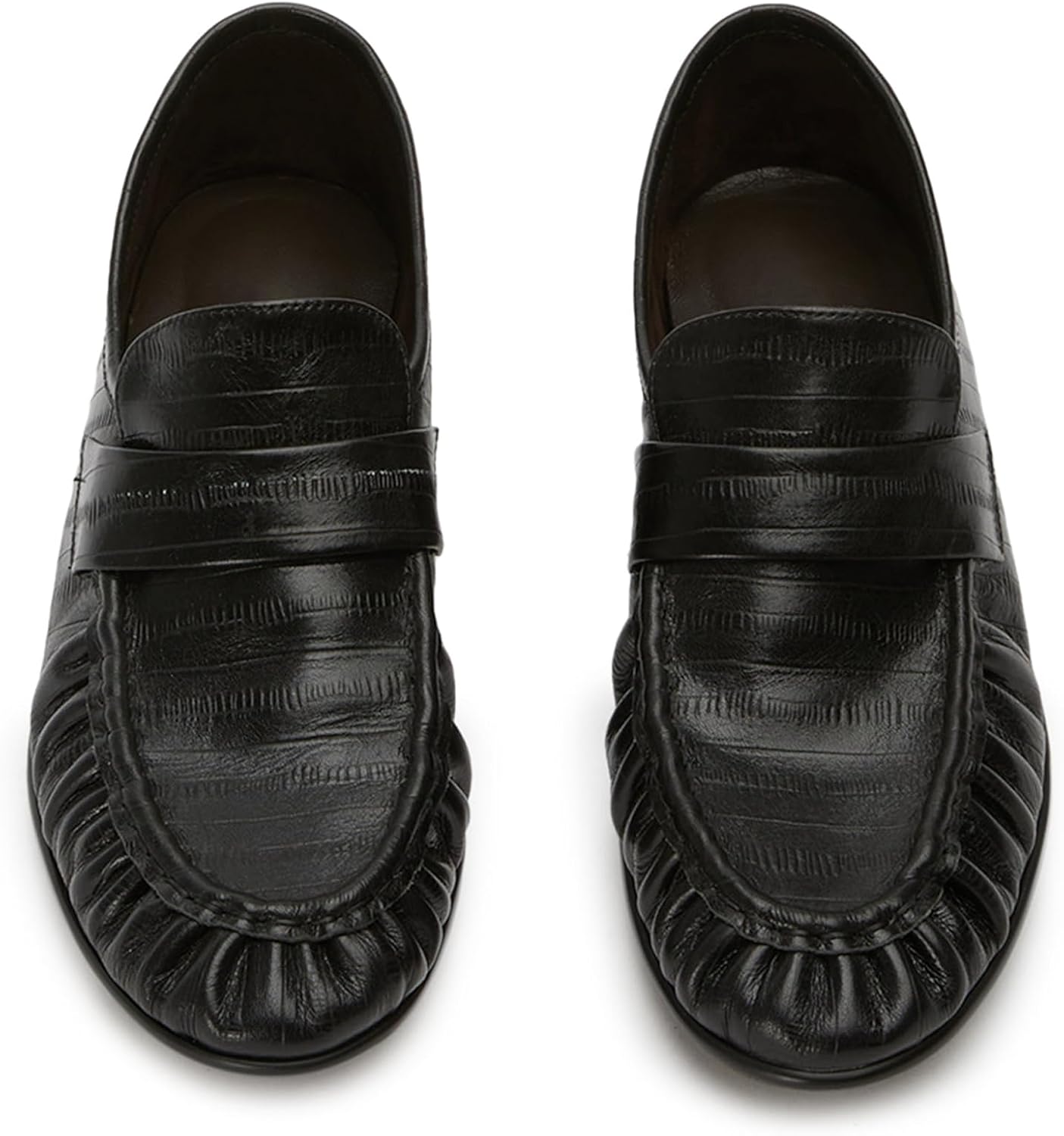 Loafers for Women Flat Shoes Chunky Heel Penny Loafers Round Toe Slip on Comfortable Dressy Shoes Formal Work Flats - Image 4