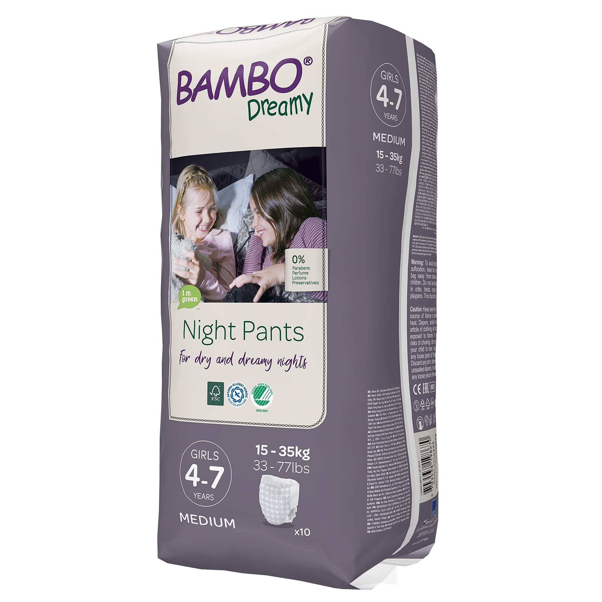 ABENA Bambo Dreamy Girl Medium 4-7 Ans 15-35 Kg