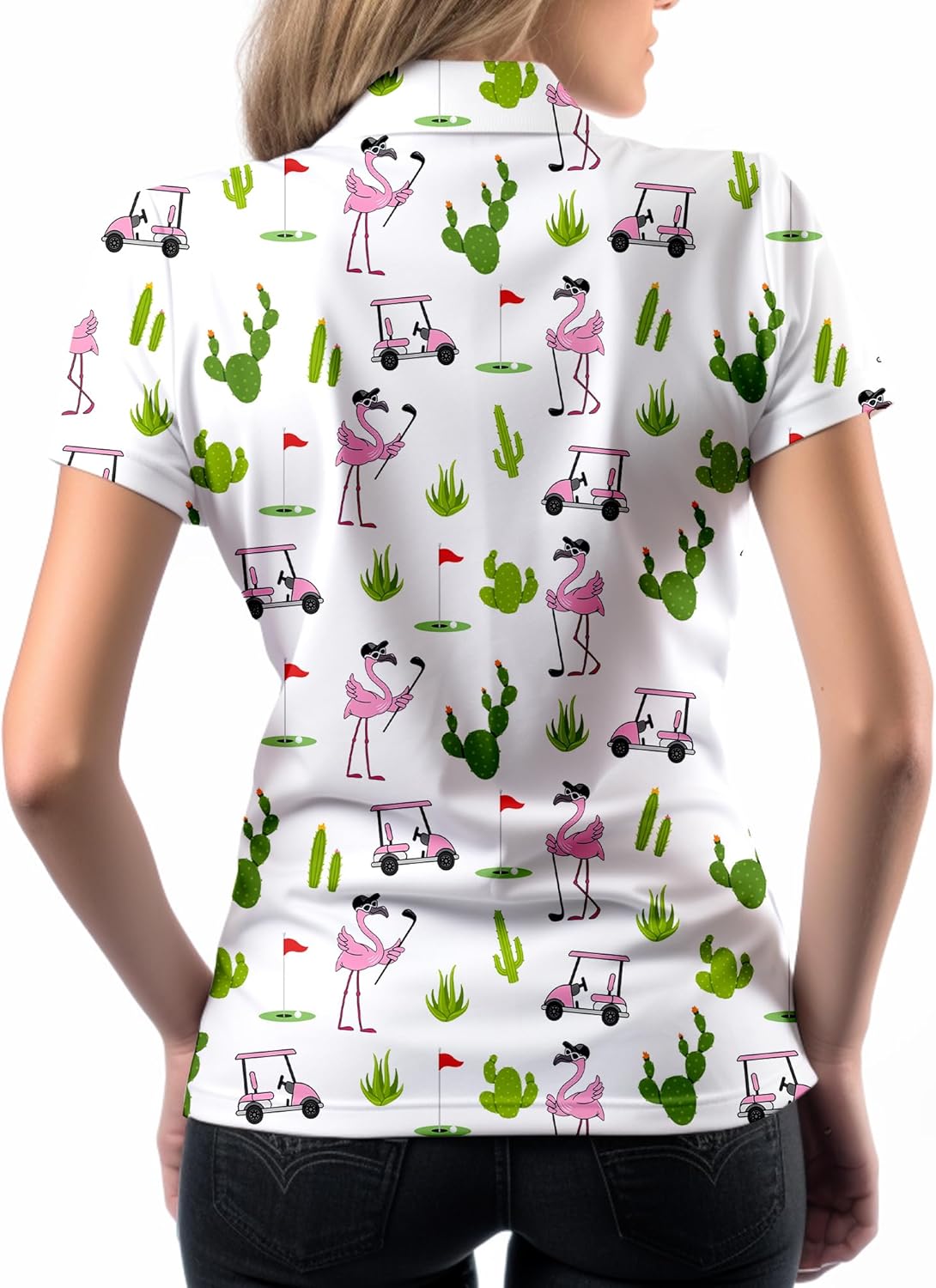 Womens Golf Shirt Short Sleeve Tennis Shirts Funny Quick Dry Golf Outfits Workout Tops - Image 5