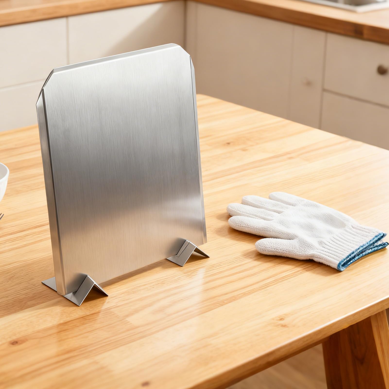Pannello in metallo con piedini per camino, in acciaio inox, per bar, appartamenti, soggiorni, camere degli ospiti, studio, casa, villa