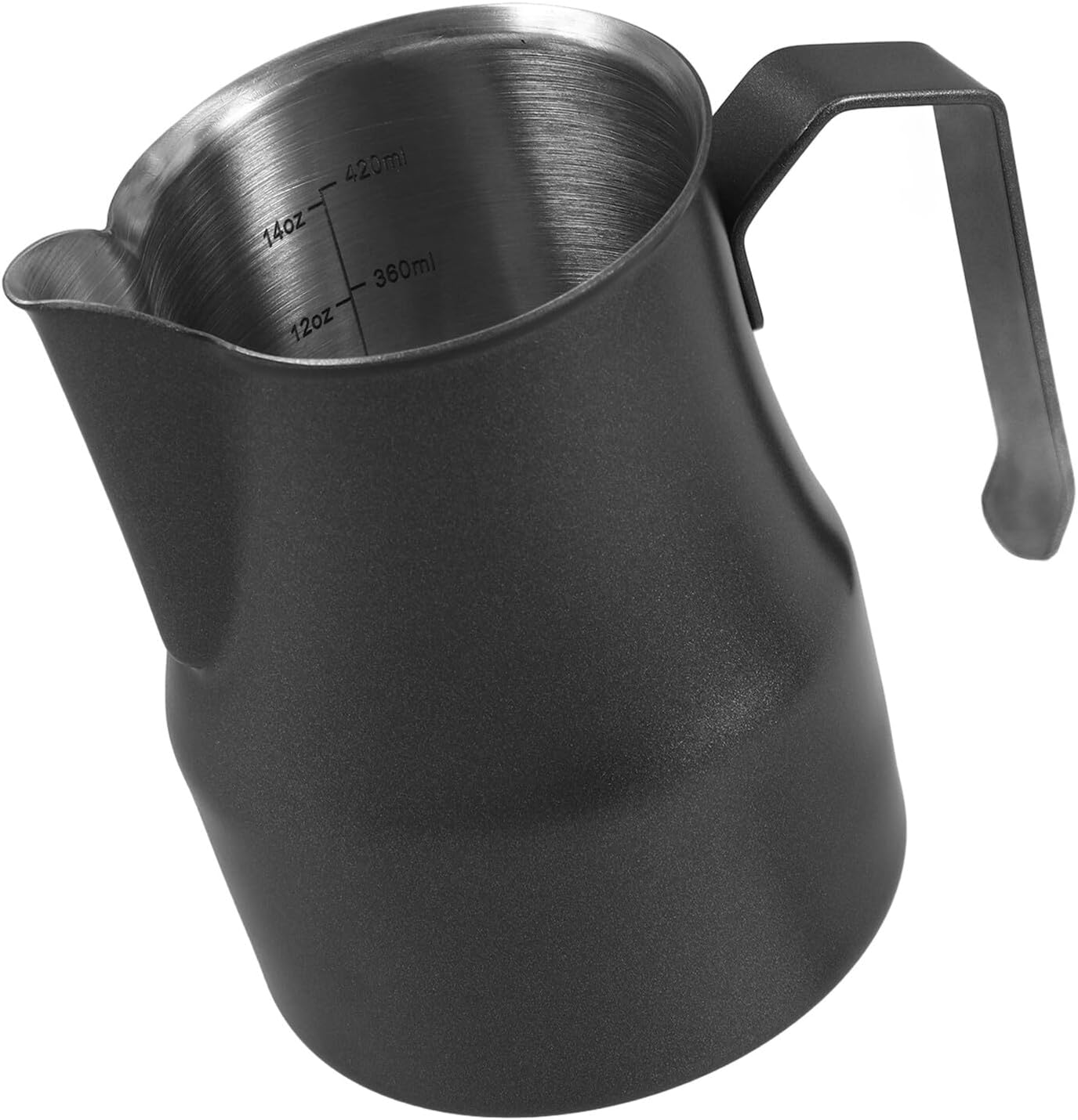 LIFKOME Thickened Stainless Steel Milk Frothing Cup with Spout for Precise Latte Art Espresso Steaming Pitcher Suitable for Home and Professional Coffee Makers