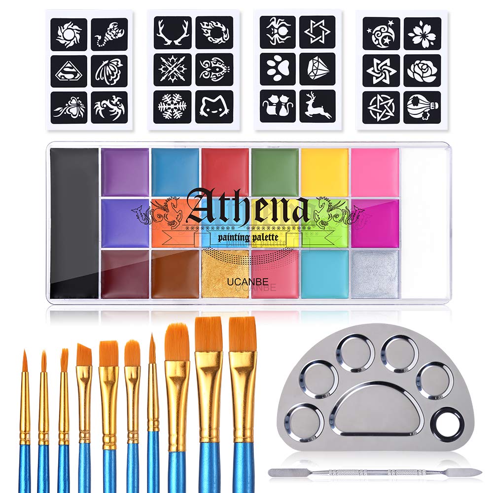 Buy UCANBE Face Body Paint Allin1 Set Athena Painting Palette, 10