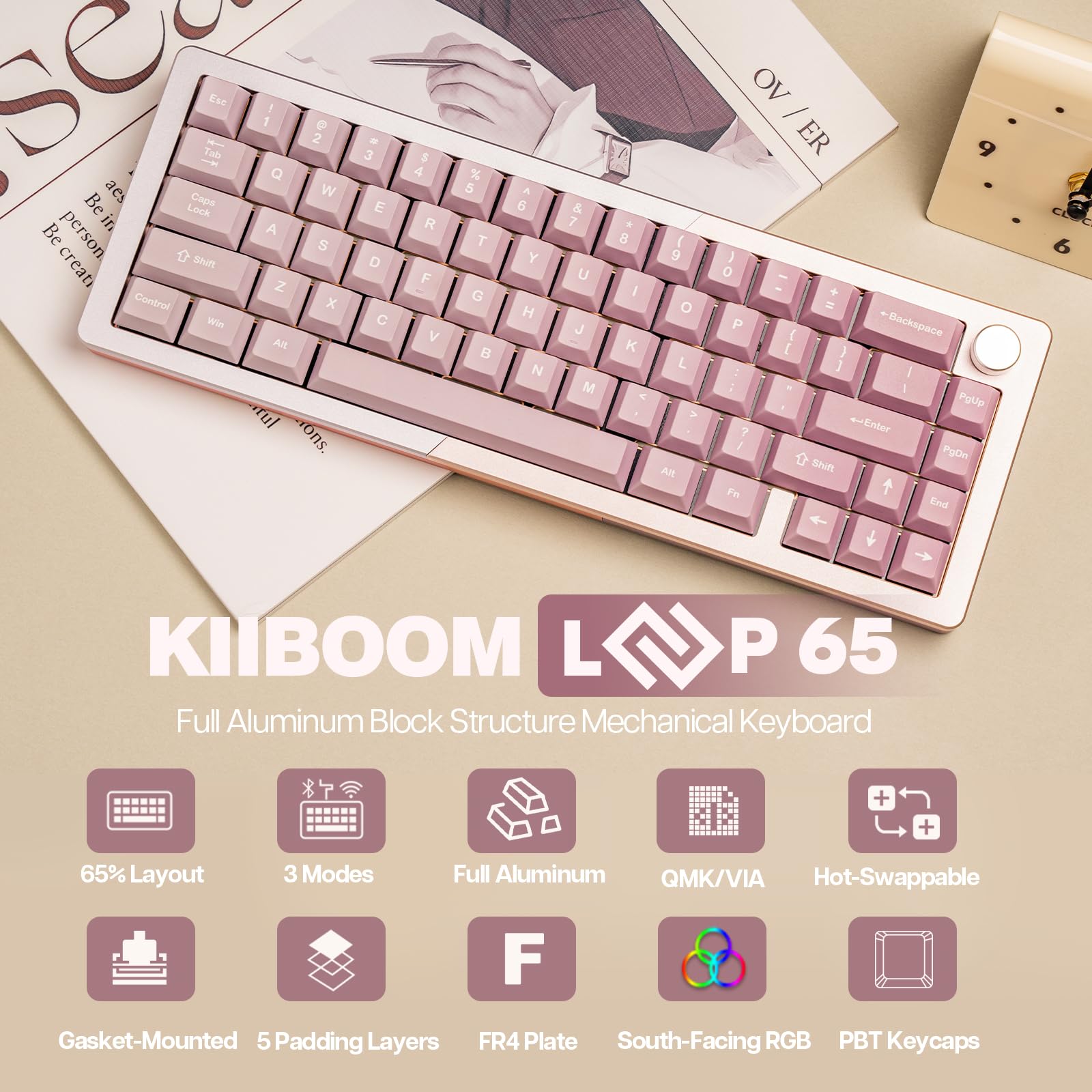 Amazon | KiiBOOM Loop 65 65%フルアルミブロック構造メカニカル