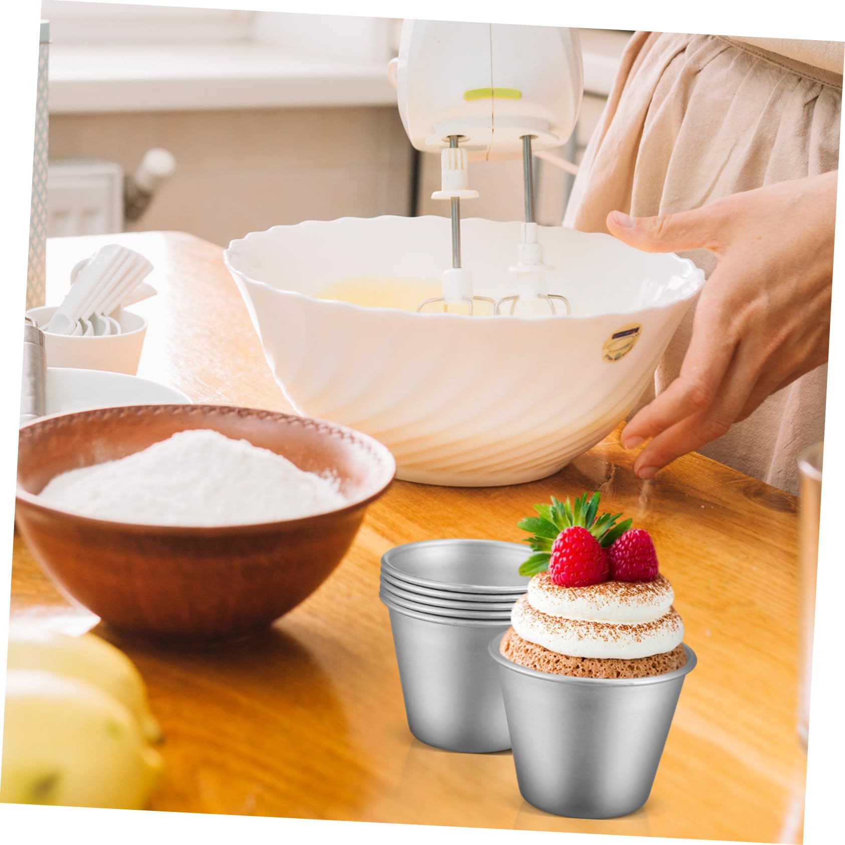 IMIKEYA Lot De 3 Moules À Muffins Robustes Caissettes À Muffins En Métal Moules À Gâteaux Polyvalents Et Faciles À Nettoyer Fournitures De Pâtisserie 8 Pièces X 3