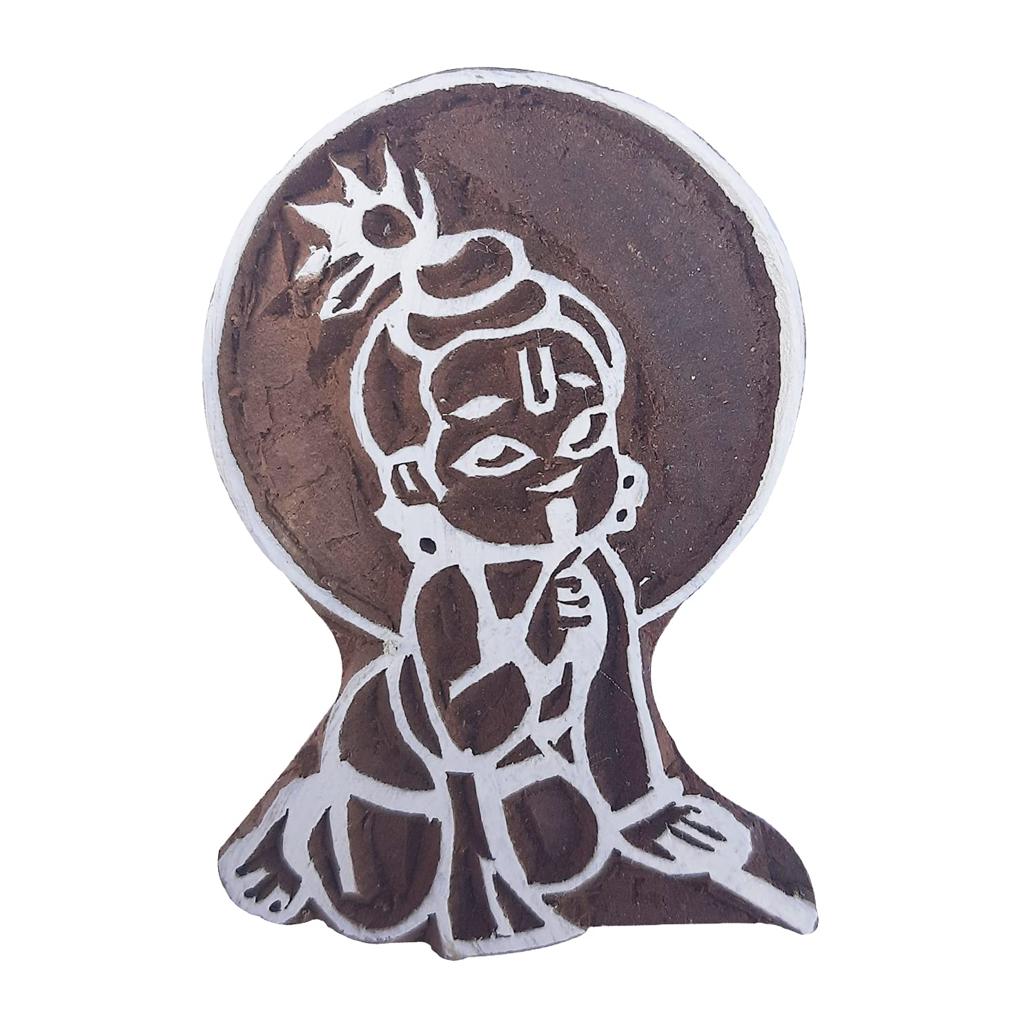 Royal Kraft Religious Wooden Printing Block Stamp - DIY Henna Fabric Textile Paper Clay Pottery Block Printing Stamp THItag017 1