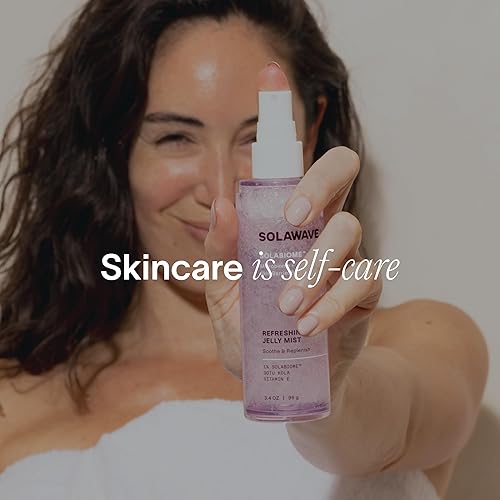 Miniatura 6 de Solawave Tónico refrescante de Jelly Mist con Gotu Kola, prebióticos, probióticos, hidratante Pro vitamina B5 para todo tipo de piel (3.4 onzas)