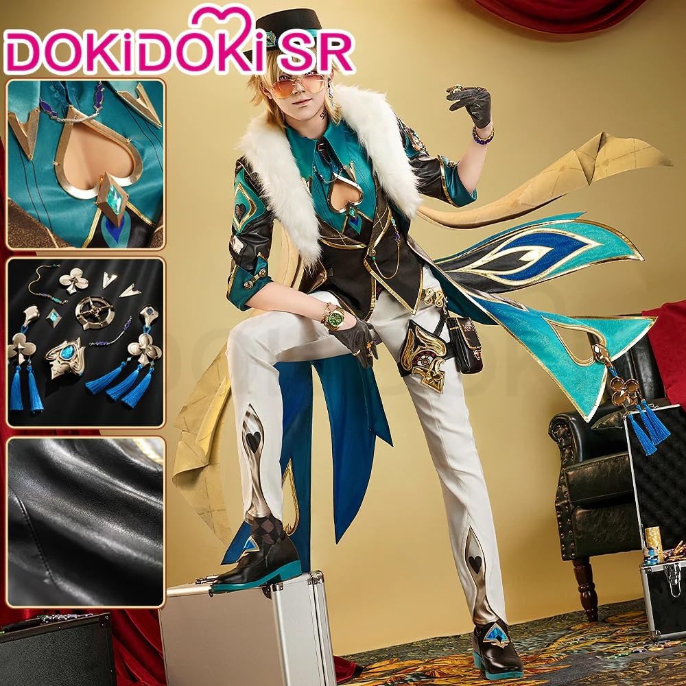 KIRA KIRA Aventurine Cosplay Costume Doki-SR Full Set Game Honkai: Star Rail Shajin Cosplay Costume Halloween Outfits image 5