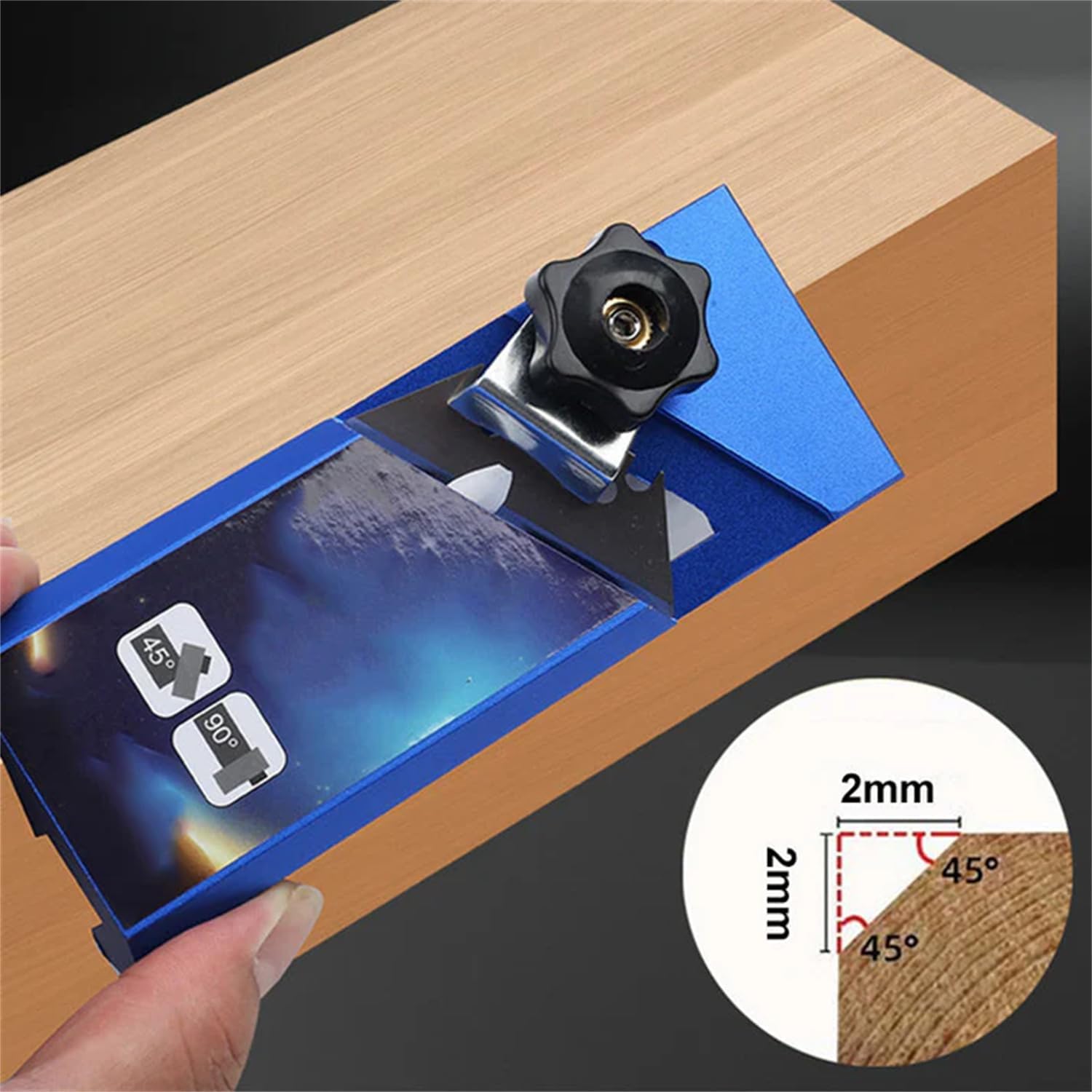 Hand Plane Gypsum Board Cutting Tool, Manual Gypsum Board Cutter, Sharpens Clean Edges Cuts Precise 45°/60° Bevels 11 Blades-For Construction DIY Woodworking & Home Renovation (Blue+Red+11 Blades*2)