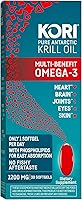 Vista 1 de Suplemento de Aceite de Krill Omega 3 Kori Krill, Aceite de Krill Antártico con Absorción Superior vs Aceite de Pescado, Cápsulas Blandas de 1200mg
