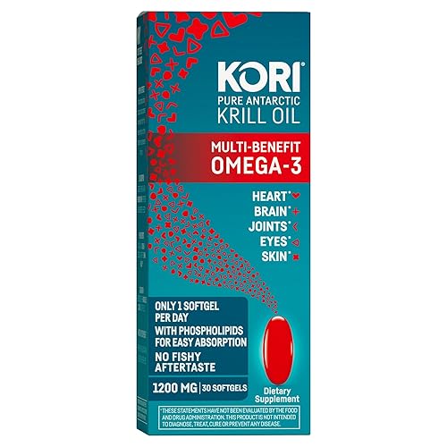 Kori Krill Oil Omega 3 Supplement, Antarctic Krill Oil with