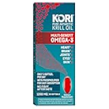 Kori Krill Oil Omega 3 Supplement, Antarctic Krill Oil with Superior Absorption vs Fish Oil, 1200mg Softgels, 30 Softgels, EPA & DHA