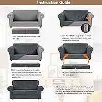 Vista 76 de WEERRW Fundas de terciopelo para sofá de 2 cojines, fundas de sofá de felpa de terciopelo de lujo de alta elasticidad, con parte inferior elástica