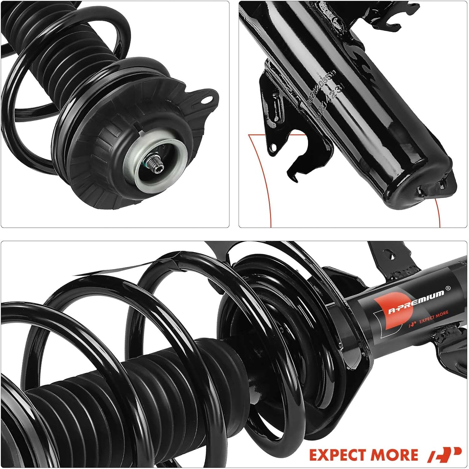 A-Premium Front Pair (2) Complete Strut and Coil Spring Assembly Compatible with Jeep KL Series Cherokee 2014-2023, AWD, Driver and Passenger Side