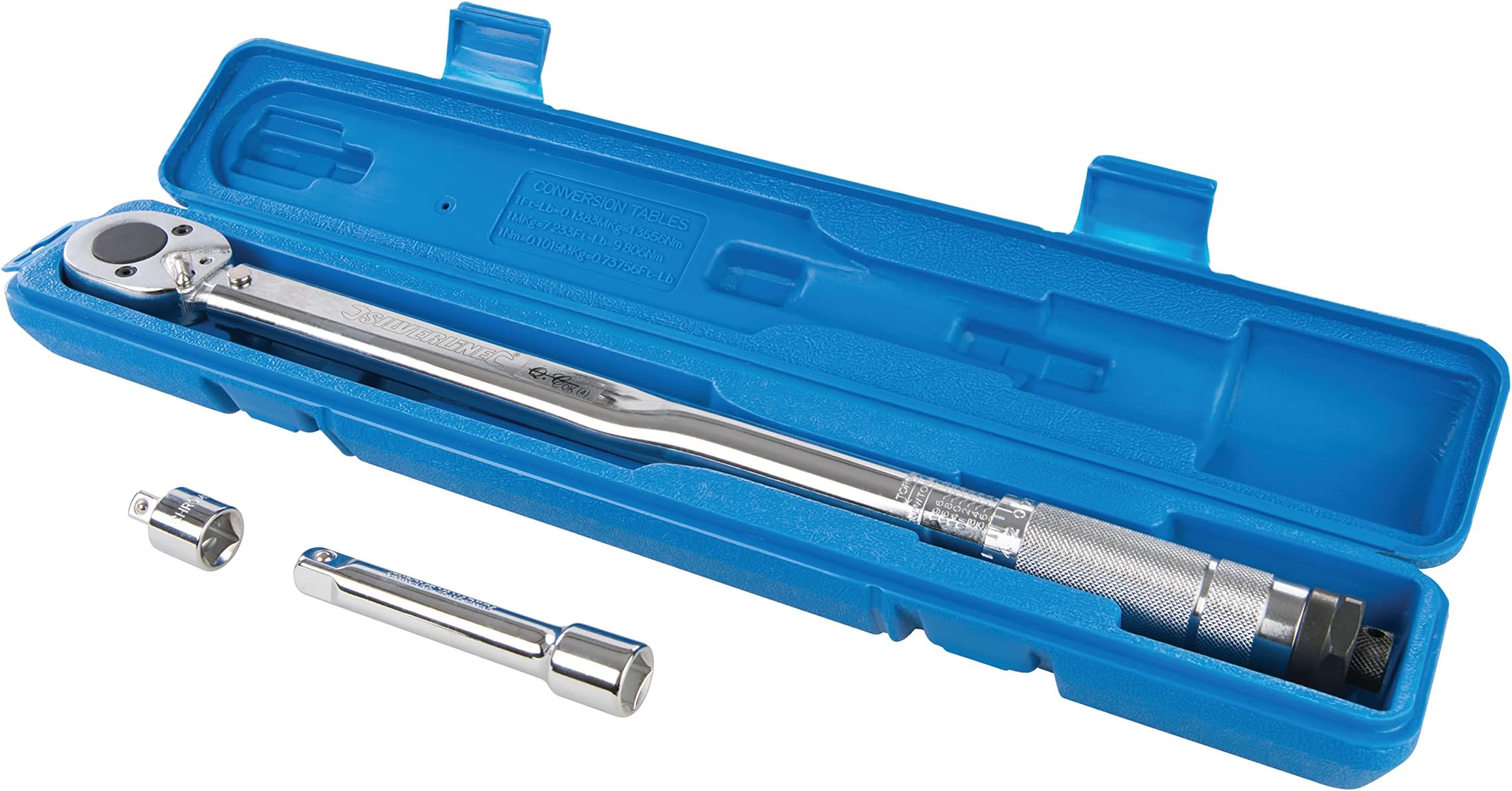 Silverline Torque Wrench – 28-210 Nm Range, 1/2" Drive Precision Tool for Automotive & Mechanical Use (633567)