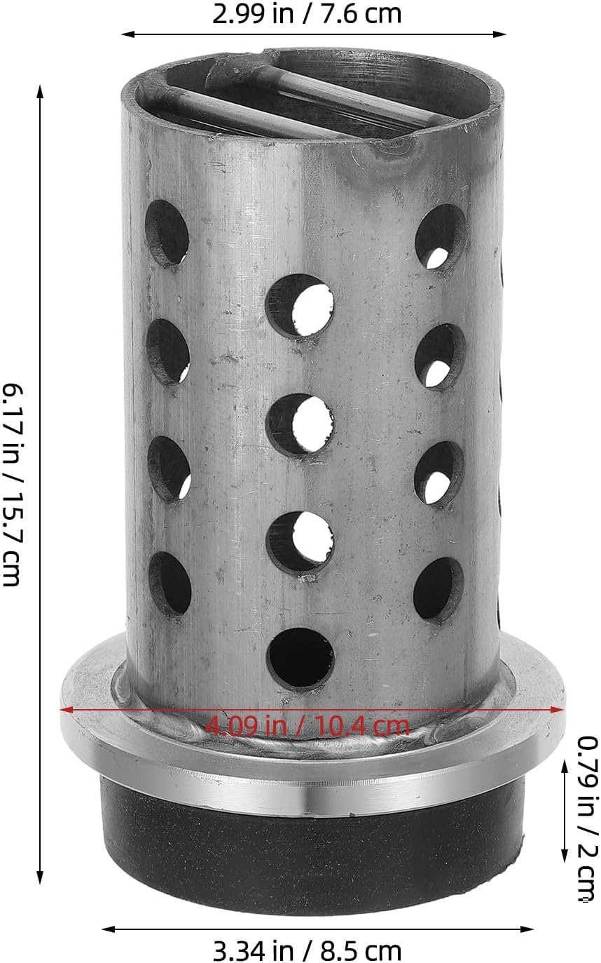 PERSELOSO Vacuum Casting Perforated Flask: 6x3" Stainless Steel Jewelry Casting Tool - Vacuum Jewelry Mold Frame Round Flanged with Rubber Sprue Base