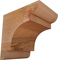 Vista 109 de Ekena Millwork COR04X12X12NEB00RWR 4 pulgadas de ancho x 12 pulgadas de profundidad x 12 pulgadas de alto New Brighton Rough Sawn Corbel, cedro rojo