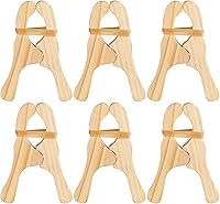 Vista 8 de 6 piezas de clips de madera para jugar para niños, kit de construcción de fuertes Montessori y Waldorf, clips de seda gigantes de madera hechos a