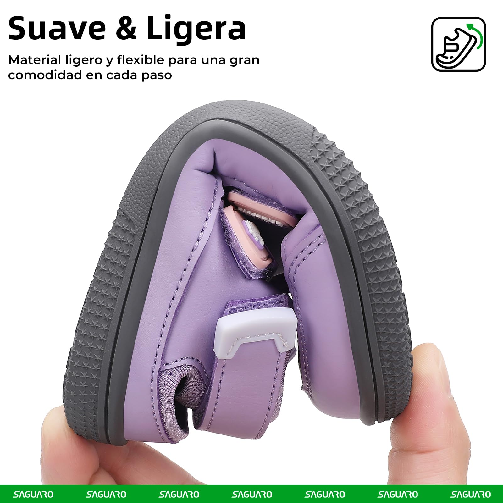 SAGUARO Sandalias Barefoot Niños con Puntera Cerrada Zapatillas de Verano Ligeras Transpirables- Diario, Colegio & Tiempo Libre, 25-36 EU — view 7