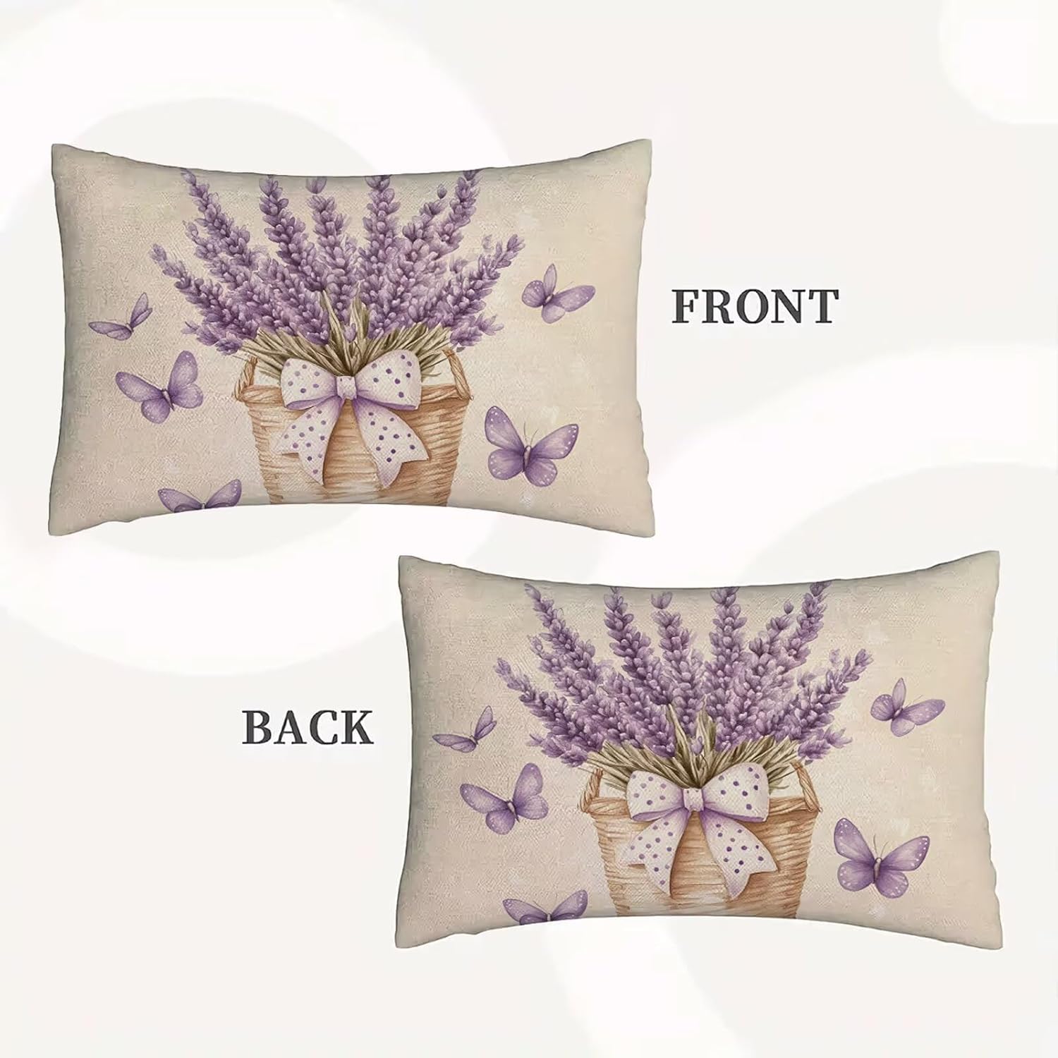 紫 クッションカバー 80x100 cm 大型クッションカバー おしゃれ 蝶 ベルベット cushion covers 両面プリント