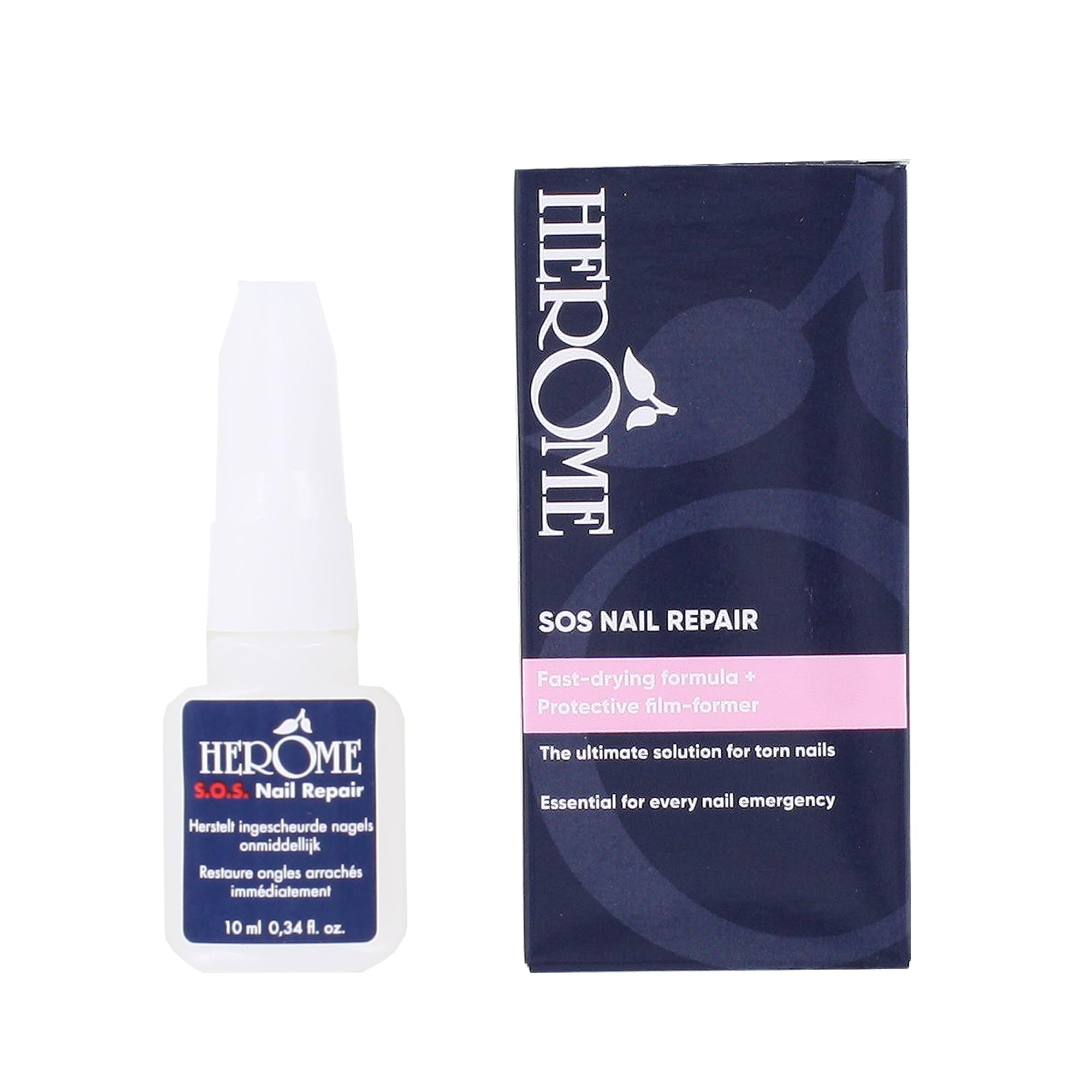 HEROMESOS Nail Repair 10ml | Nail Glue for Broken Nails, Repairs Torn Nails, Instant Nail Repair, for Natural Nails