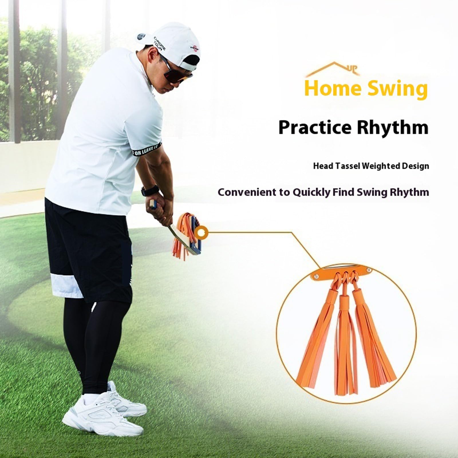 LUOFENG Palo portátil para entrenamiento de swing de golf, cuerda de fitness, herramienta de práctica de golf y corrector de postura de flexibilidad