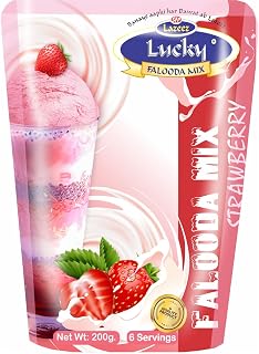 Lucky Falooda Mix (Strawberry) [200 gm] - Pack of 4