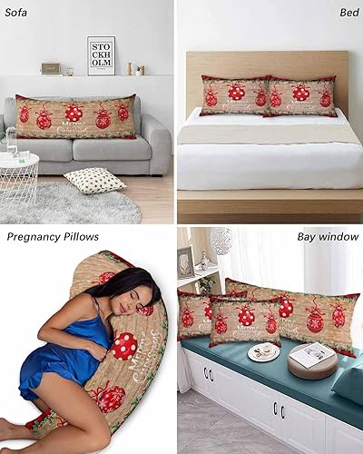 Miniatura 4 de Fundas de almohada de bola bohemia de Navidad tamaño King, 2 paquetes de fundas de almohada suaves para cama, fundas de almohada para sofá, funda de
