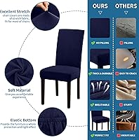 Vista 56 de Juego de 6 fundas elásticas para sillas de comedor, extraíbles y lavables, para sillas de comedor, hotel, ceremonia