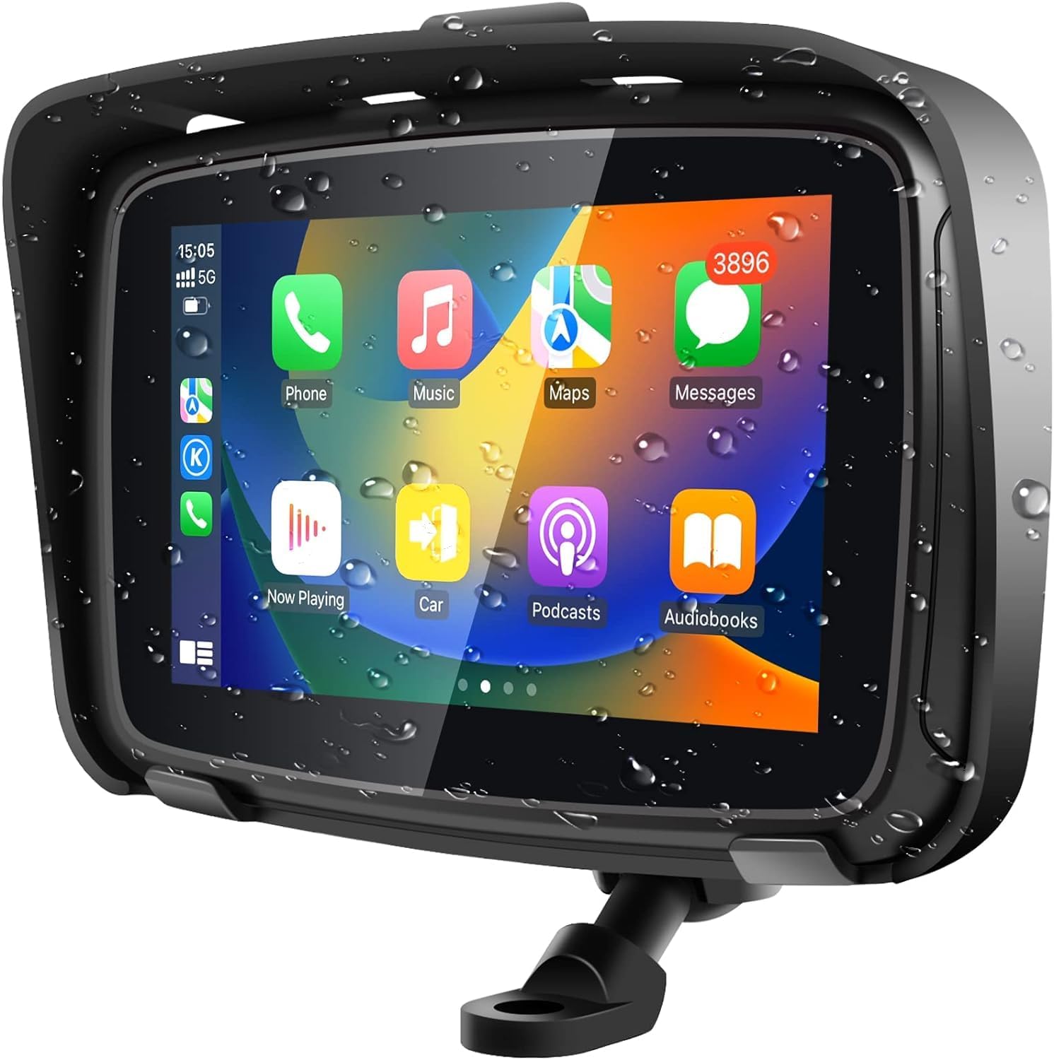 Professional Wireless Apple Carplay/Wireless Android Auto Touchscreen -Motorcycle, 5 Inch Portable Motorcycle GPS Navigation System Via Car Play, IPX7 Waterproof, 5G Dual Bluetooth-image-32
