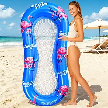 Pool floats for adult, Pool lounger float,Adult Lake Raft, Swimming Party Water Hammock Float with Headrest