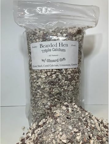 All Natural Triple Calcium Crushed Oyster Shell, Limestone, Coral w/Gizzard Grit - Wild Turkey, Game Bird, Egg Laying Hen, Duck, Chicken 6 Pound