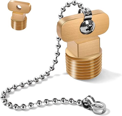 Tapón de drenaje para garboard de barco, rosca NPT de 1/2 pulgada, tapón de drenaje marino para rosca externa de 0.8 pulgadas, se utiliza para casco