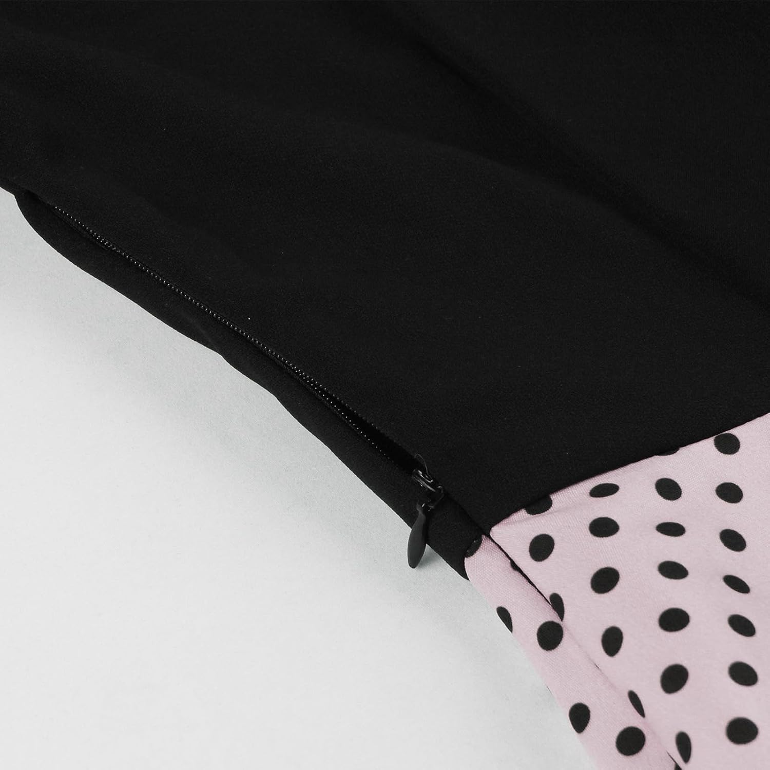 ODIZLI 1950s Retro Vintage Dress with Pockets for Women Short Sleeve Polka Dot Belted Swing Dress and Headband - Image 7