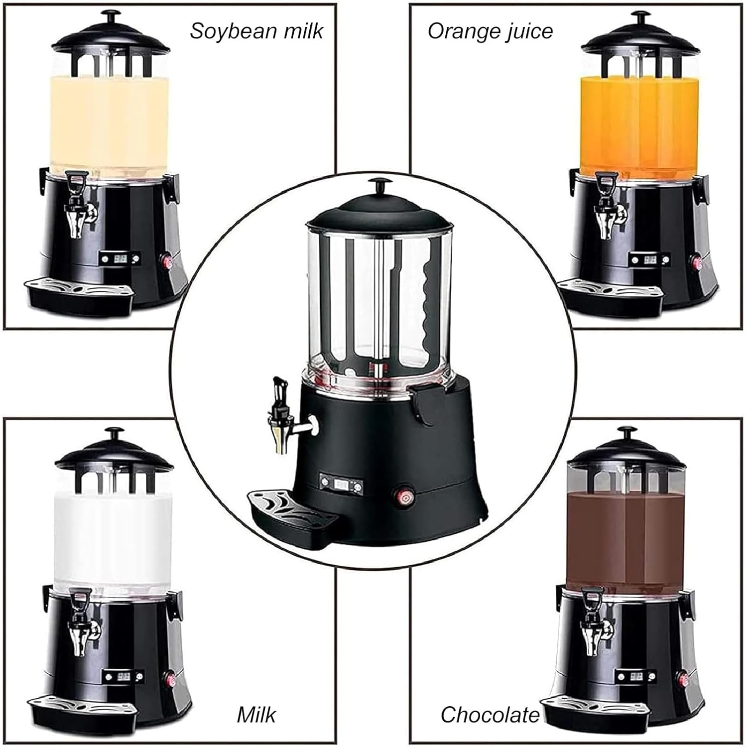 10L Electric Hot Chocolate Warmer, Hot Chocolate Dispenser, for Heating Chocolate Coffee Milk Tea Juice Tea,220V