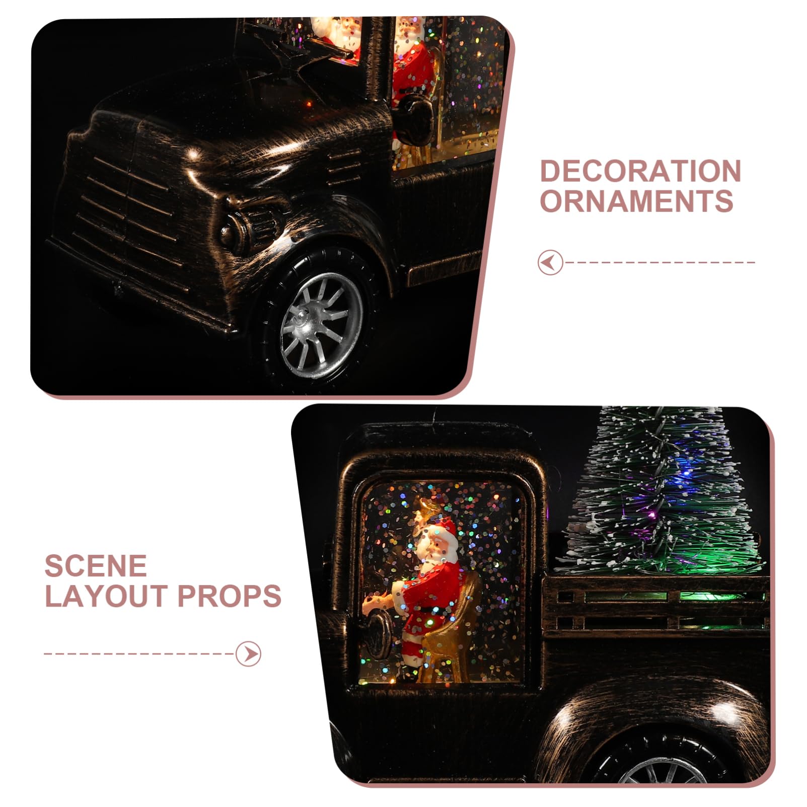 Zerodeko Statuetta Natalizia Luminosa da Tavolo Oggetto di Scena Natalizio Decorazione Natalizia Design Tematico Adatta per Soggiorno Camera da Letto e Uffici