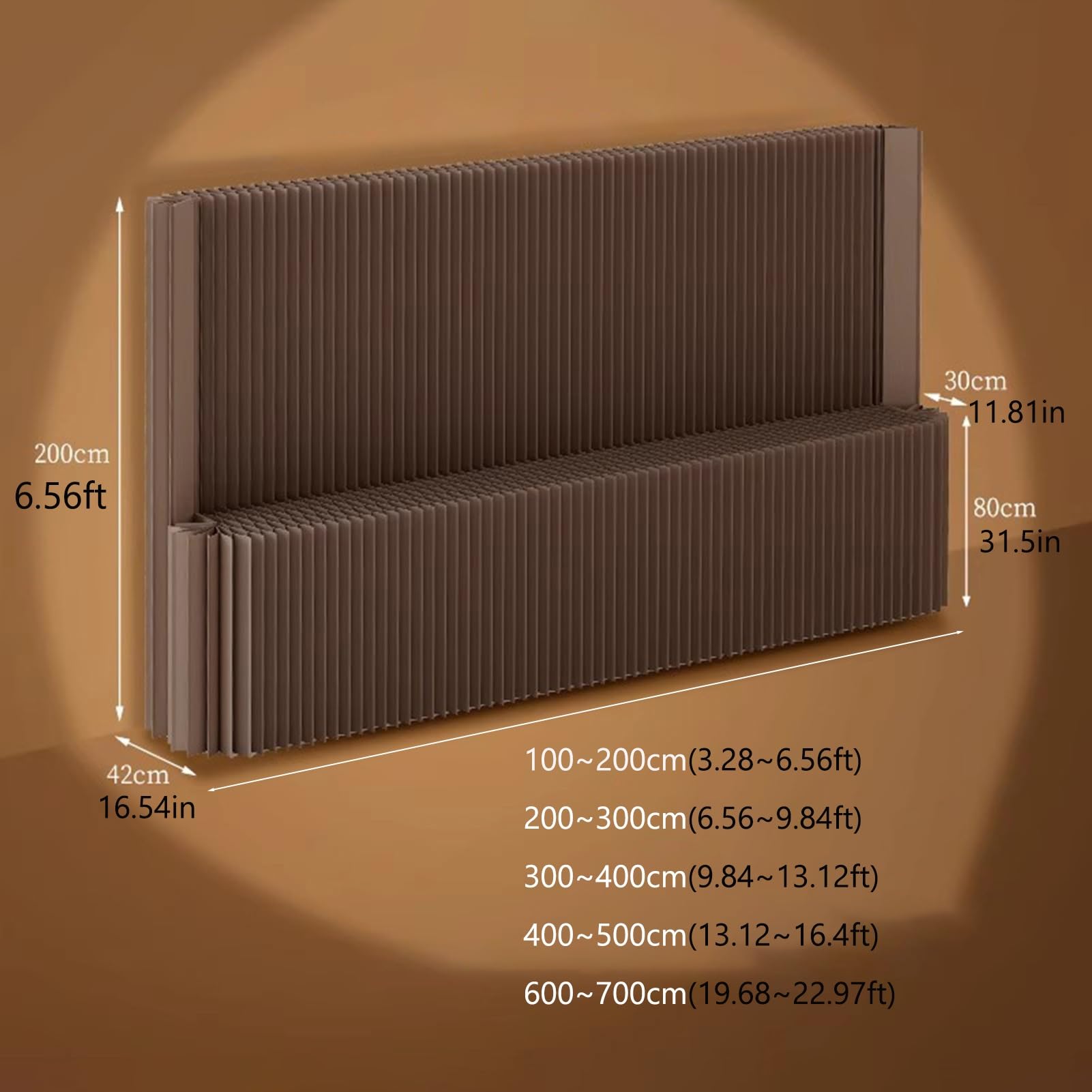 Divisori per ambienti, Divisorio for stanza da 6, 56 piedi(600~700 cm/19.68~22.97 ft)