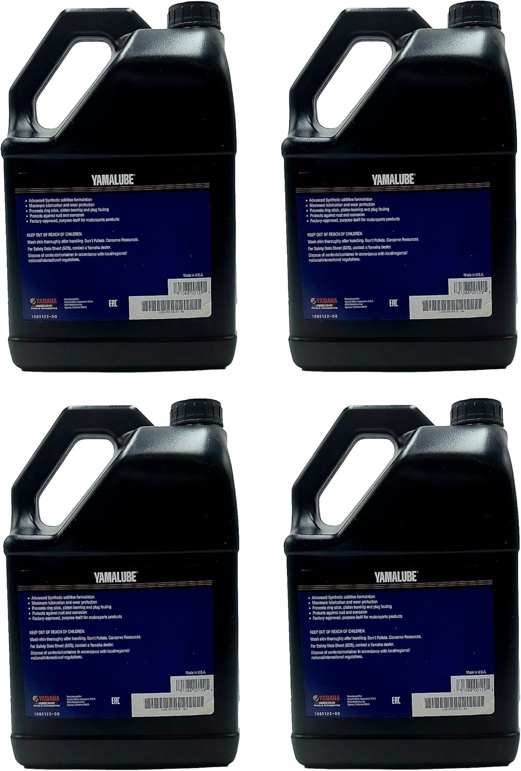 Yamaha Yamalube 4-Stroke Hi Performance All Purpose 2S Engine Oil- 4 Gallons, #LUB-2STRK-S1-04
