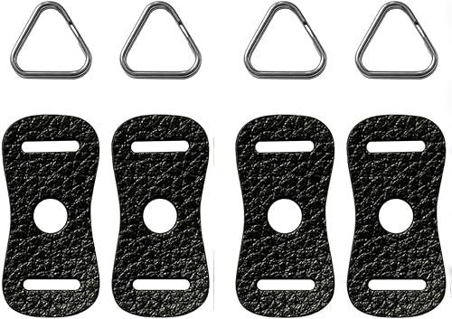 Paquete de 4 correas para cámara, anillo triangular, anillos divididos con cubierta protectora de piel para Fujifilm, Canon, Nikon, Sony, Olympus,