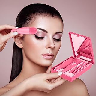 Juego de 5 brochas de maquillaje de viaje fác...