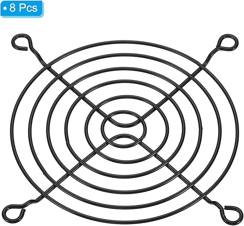 Miniatura 3 de PATIKIL Parrilla de dedo para ventilador de 3.543 in, paquete de 8 protectores de rejilla de metal para ventiladores de escape de 3.543 x 3.543 in