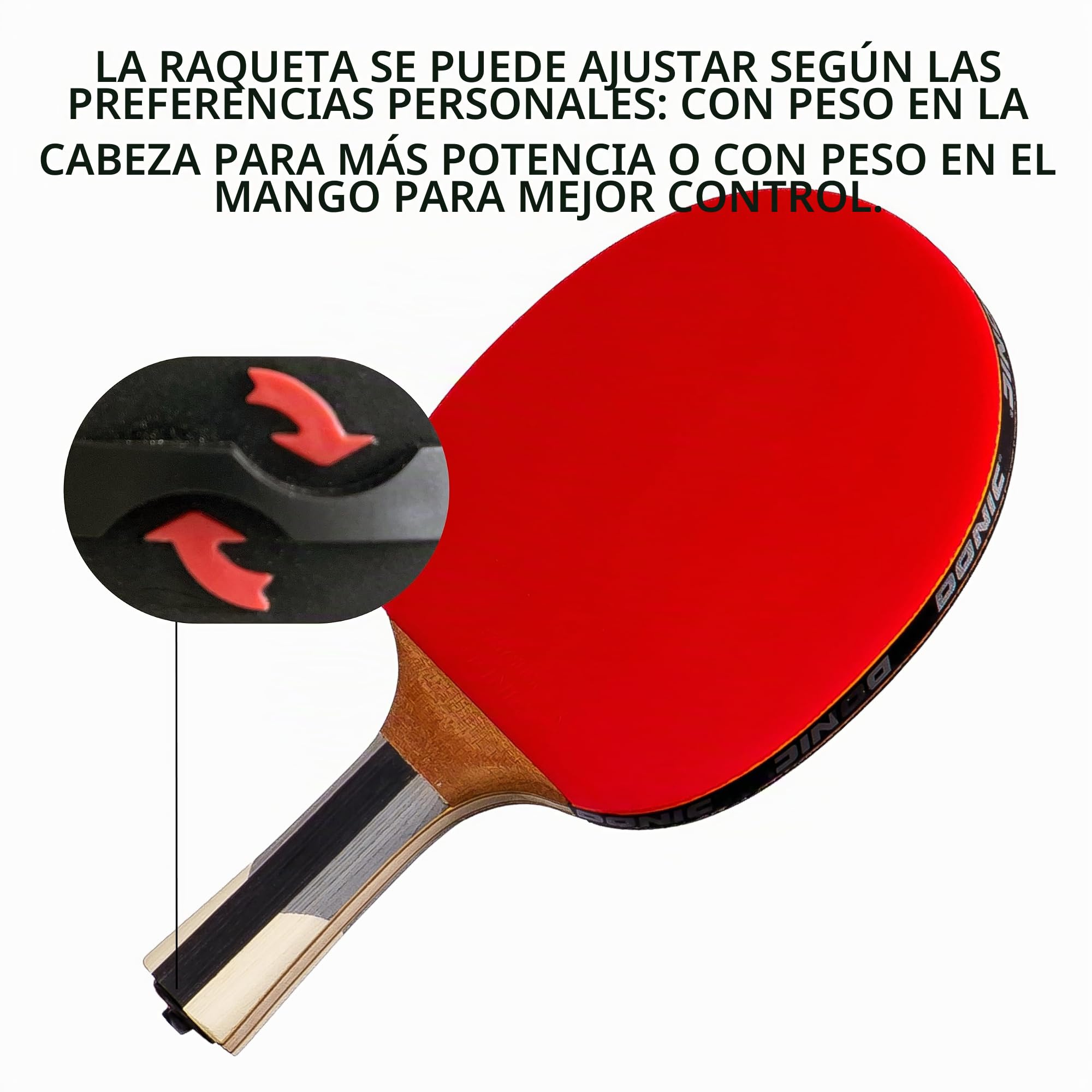 Donic-Schildkröt Waldner 900 - Bate de Tenis de Mesa con Mango ABP de 2,1 mm, Esponja Alpha Slick ITTF Coating 754893