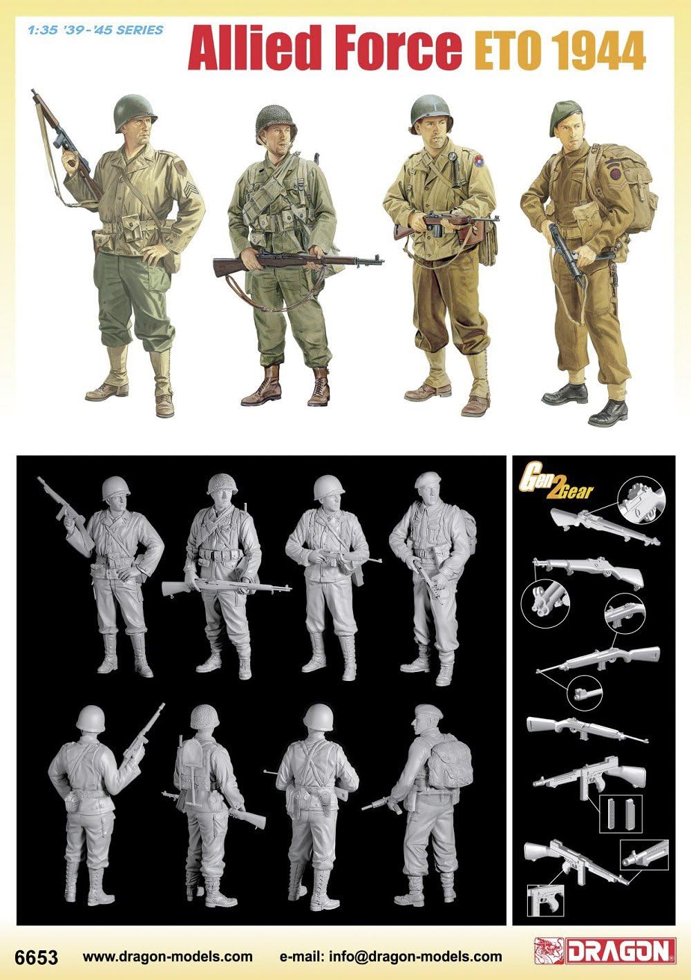 Dragon Models 1/35 Allied Force ETO 1944 (4 Figures Set)