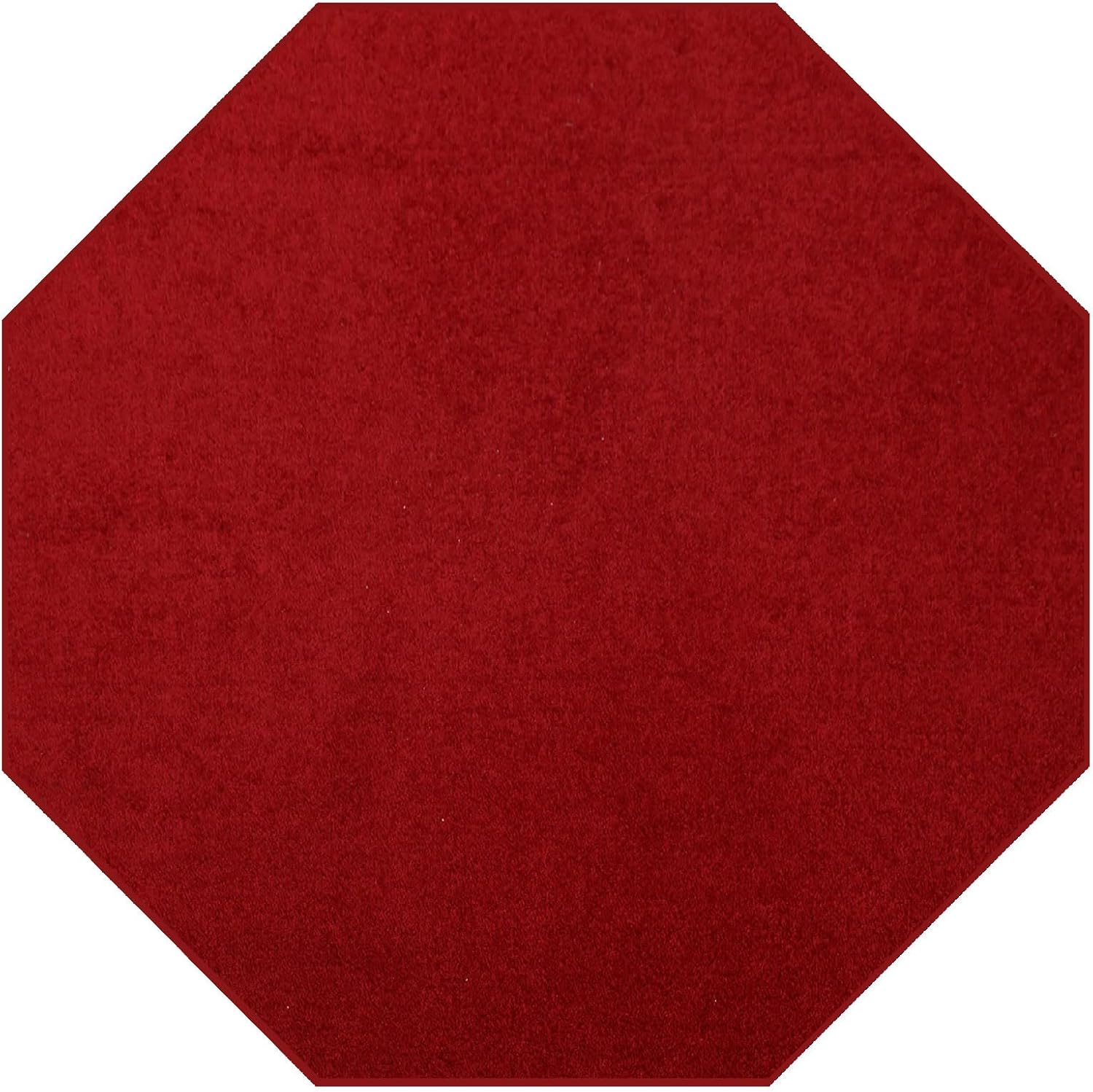 Ambiant Pet Friendly Solid Color Area Rugs Red - 6' Octagon, Indoor, Stain & Fade Resistant, Perfect for Living Room, Bedroom, Dining Room, Entryway, Pet & Kids Friendly Rug, Wedding, Made in USA