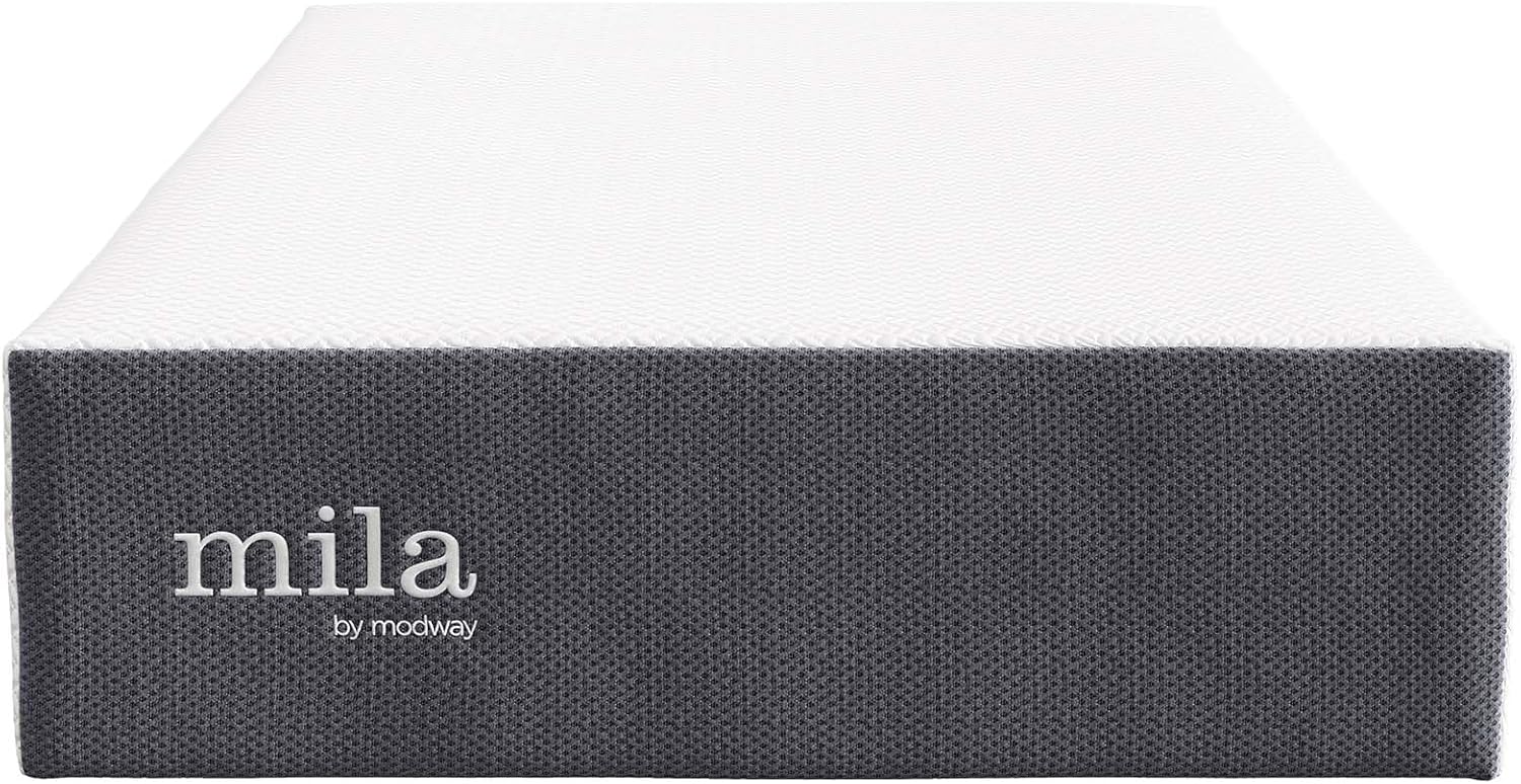 Modway MOD-7102-WHI Mila 12" Twin Mattress, White