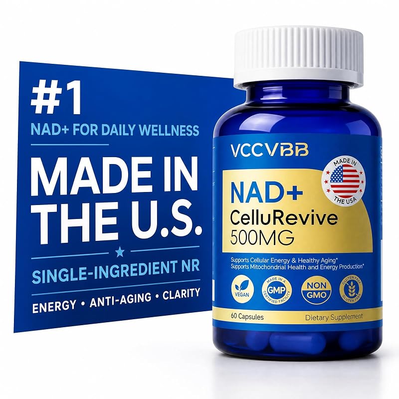VCCVBB Suplemento de nicotinamida ribosídeo (NR) 500 mg, 60 cápsulas