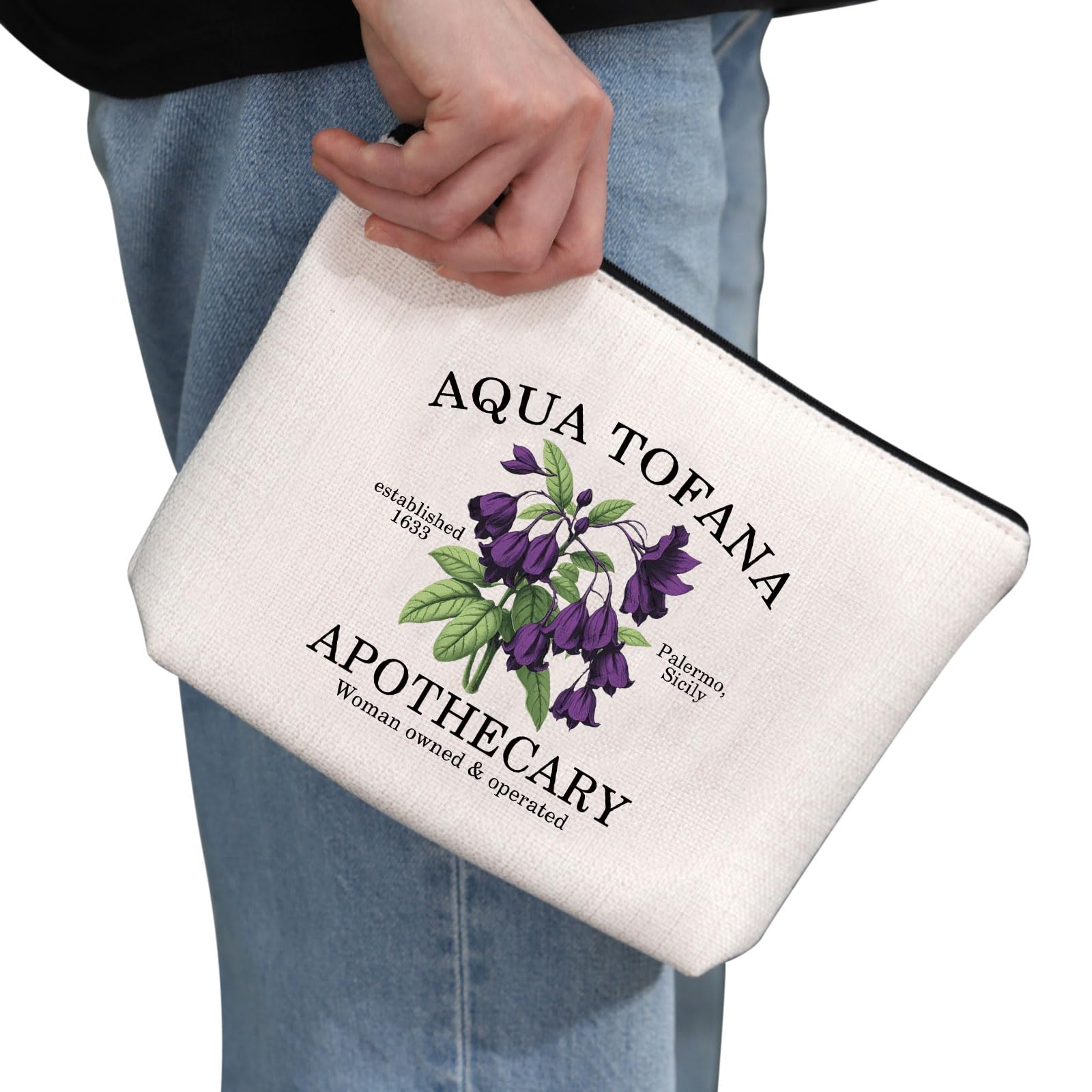 PYOUL Feminist Gift Aqua Tofana Apothecary Makeup Bag Reproductive Rights Cosmetic Bag Empower Women Gift (Aqua Tofana Bag) - Image 2