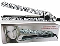 RoyalCraft TM Luxury Wild Collection - Professional Ceramic Tourmaline Flat Iron Hair Straightener in Classic Zebra Style
