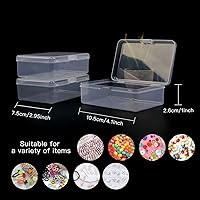 Vista 2 de Contenedor de almacenamiento de cuentas de plástico transparente, 12 unidades de contenedores de almacenamiento de plástico con tapas, Caja