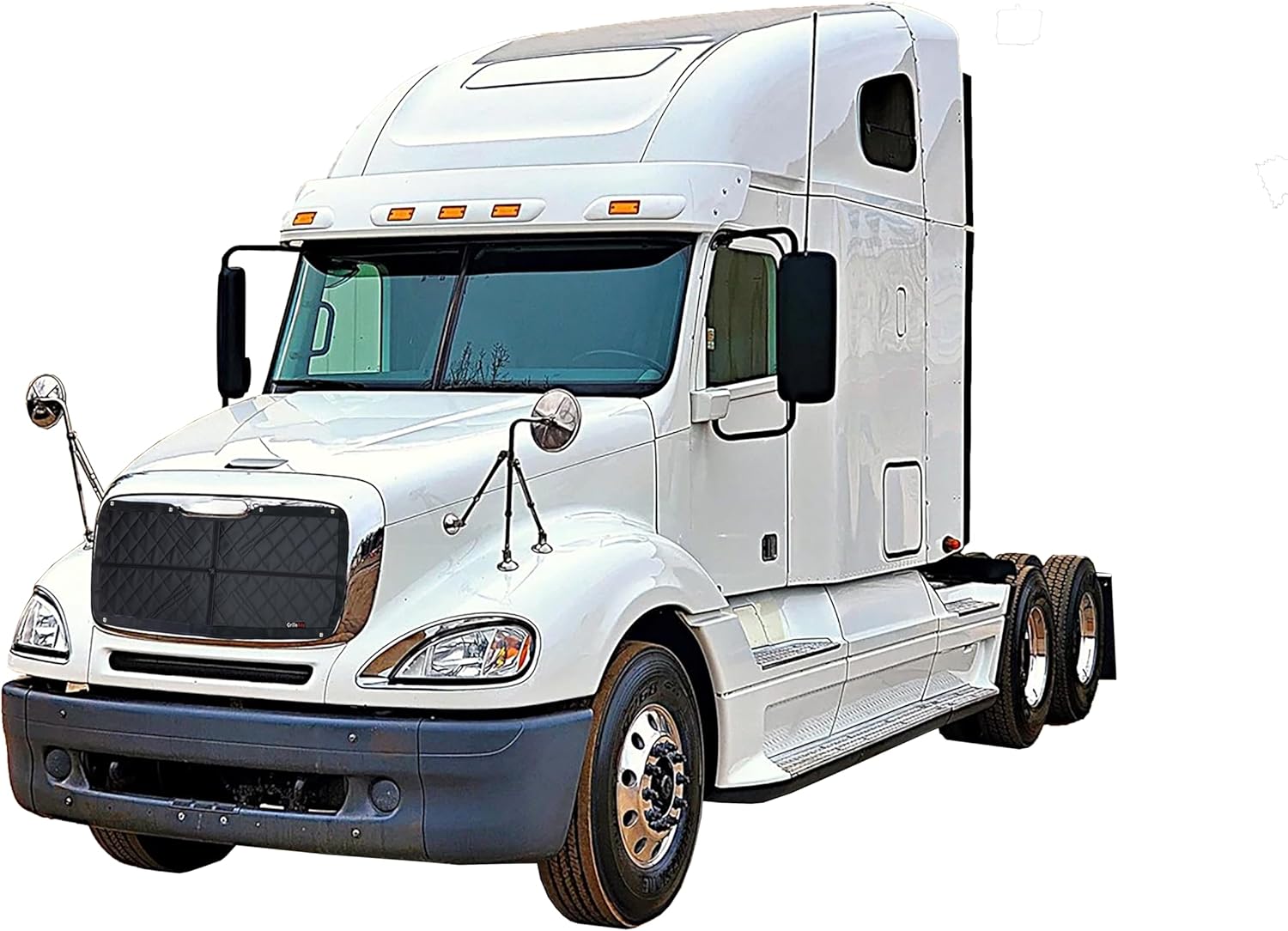 FITS: Freightliner Columbia All Years Quilted Adjustable Winter Front Grille Cover - Includes Installation Kit (Upgraded YKK Extreme Cold Weather Zipper)