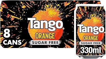 Tango Assorted Soft Drinks Multipack 8 x 330ml   Mixed Flavours Fizzy Soda Cans, Refreshing Carbonated Beverages Orange Original